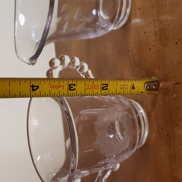 Vintage Cornflower Hughes Corn Flower cream & sugar Imperial Candlewick - Picture 7 of 8